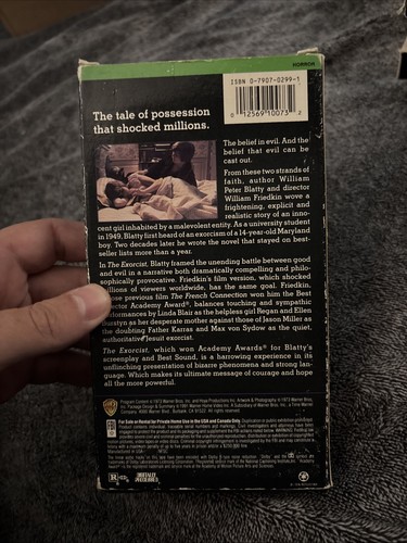 The Exorcist (VHS, 1990) Ellen Burstyn, Linda Blair, Max Von Sydow - Picture 3 of 5