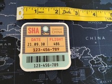 Travel Suitcase Luggage Souvenir Tag Sticker Shanghai China