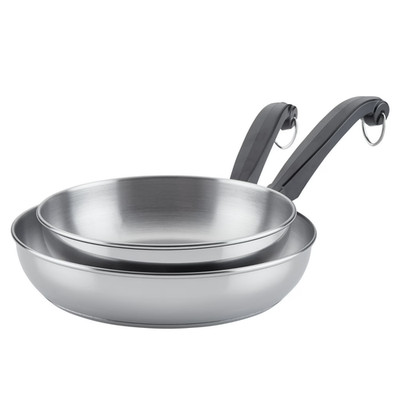 Farberware Classic 2-Pc Stainless Steel Skillet Set, 8.25'' & 10''