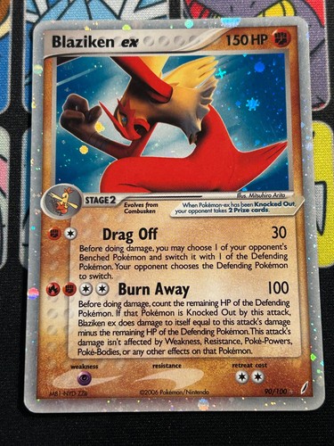 Blaziken ex 90/100 Holo Ultra Rare Crystal Guardians Pokemon Lightly Played