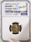 1925 S LINCOLN WHEAT CENT PENNY NGC MS64 BROWN