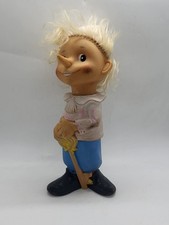 Vintage Rubber Toy Pinocchio doll Soviet Cartoon Character USSR BURATINO