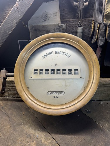 Lonergan Large Engine Register Philadelphia Train Gauge brass