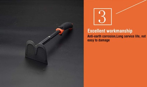 Zappa a Mano Multiuso in Acciaio al Carbonio - Manico Ergonomico per Giardinaggio Comodo - Foto 8 di 10