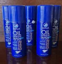 Isoplus Oil Sheen Protective Hair Spray-Dramatic Shine-Travel Size 2 oz-Lot Of 5
