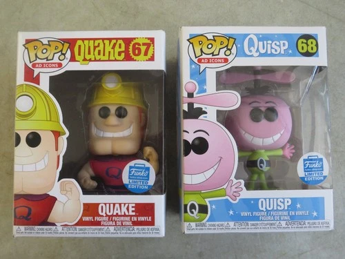 Funko Pop! Ad Icons Set Of 2 Quisp #67 Quake #68 Figures In Box