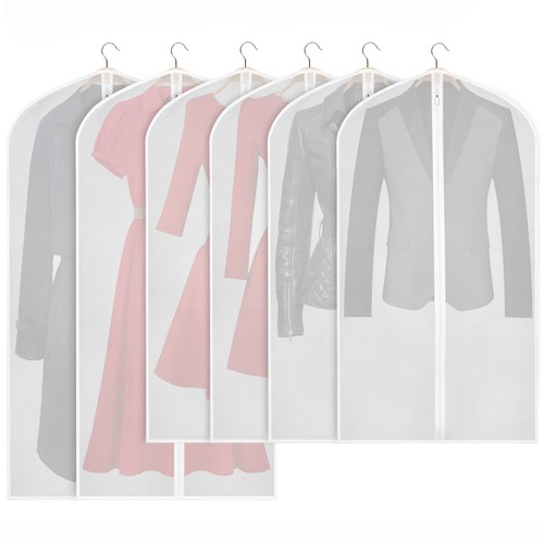 Hanging Garment Bag Lightweight Suit Bags Dust-Proof (Set of 6) with Study Fu...