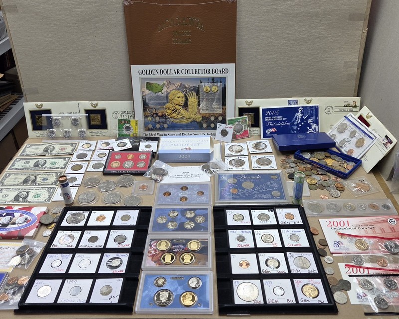 Estate Lot Sale + MANY SILVER COINS + PROOF & MINT SETS + OLD MONEY + KENNEDY