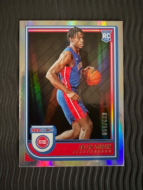 2022-23 Panini Hoops Jalen Duren SP /199 Silver Foil Parallel Rookie Card 243 RC