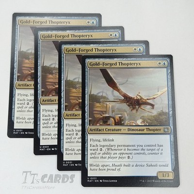 Gold-Forged Thopteryx #31 x4 Playset 4x MTG March of The Machine Aftermath MAT