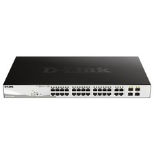 D-Link 28-Port Gigabit Smart Managed PoE Switch 24 PoE Ports 370W 4 SFP Combo