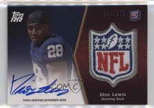 2011 Topps Rising Rookies NFL Rookie 146/179 Dion Lewis Patch Auto Shield 2s2