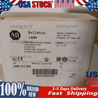 ALLEN-BRADLEY 140M-C2E-B63 4.0-6.3 AMP MOTOR PROTECTOR/CIRC BREAKER NEW
