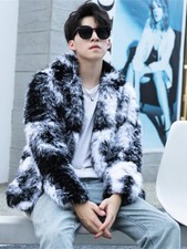 Cappotto pelliccia uomo invernale nuovo ispessito caldo pelliccia peluche cotone ecopelliccia outwear cappotti