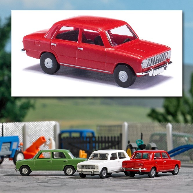Busch 87001 - Gauge TT - Lada 1200 Red - New