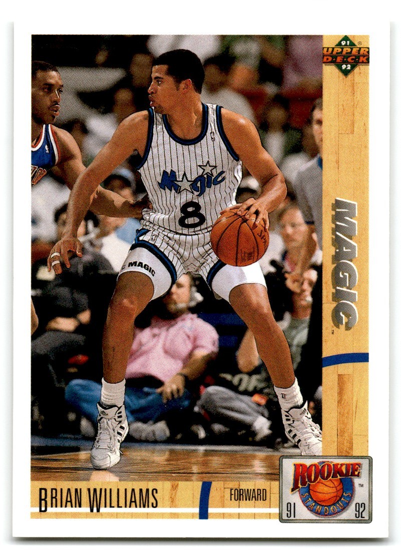 1991-92 Upper Deck Rookie Standouts Brian Williams Rookie Orlando Magic #R35