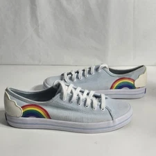 Ked Womens Sunnylife Size 6 Light Blue Rainbow Sneakers