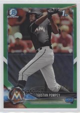 2018 Bowman Draft Chrome Green Refractor 24/99 Tristan Pompey #BDC-129 fm0
