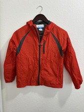 Columbia Windbreaker Orange Youth Size Small