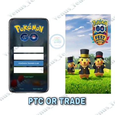 Pokémon Go ✨ Shiny Pikachu Dapper ✨ Mini PTC 80k Dust Or TRADE✨