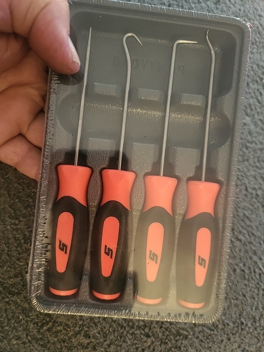 Snap-on ミニピックセット Snap-on 4pc Orange Mini Soft Grip Pick Set SGASA204CO for sale