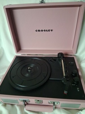 Crosley Cruiser Deluxe Portable 3 Speed Bluetooth Record Player Cr8005e-bh