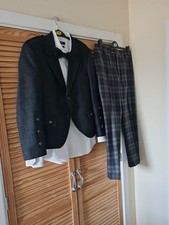 Complete Formal Highland Outfit  Trews  Dicky Bow Jacket M  BOSS Shirt M