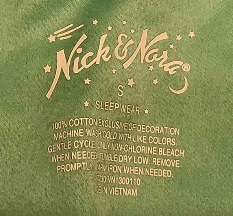 Conjunto de pijama Nick & Nora feminino tamanho S globo de neve macaco de férias 2 peças flanela - Imagem 3 de 4