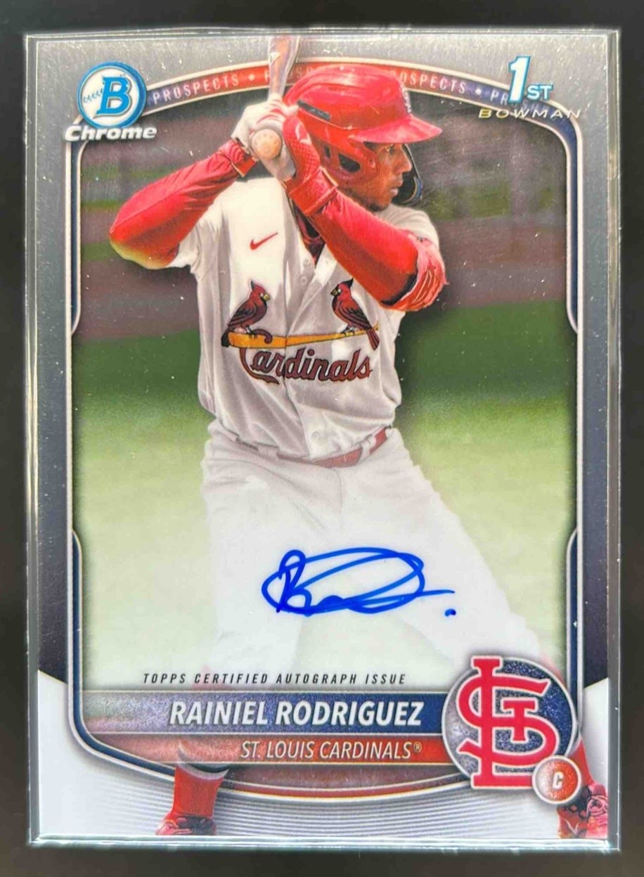 2025 Bowman Chrome Rainiel Rodriguez Auto 1st Prospect #CPA-RR Cardinals