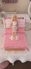 Barbie Sized Handmade Designer Inspired Bed Miniature Doll House Doll Furniture