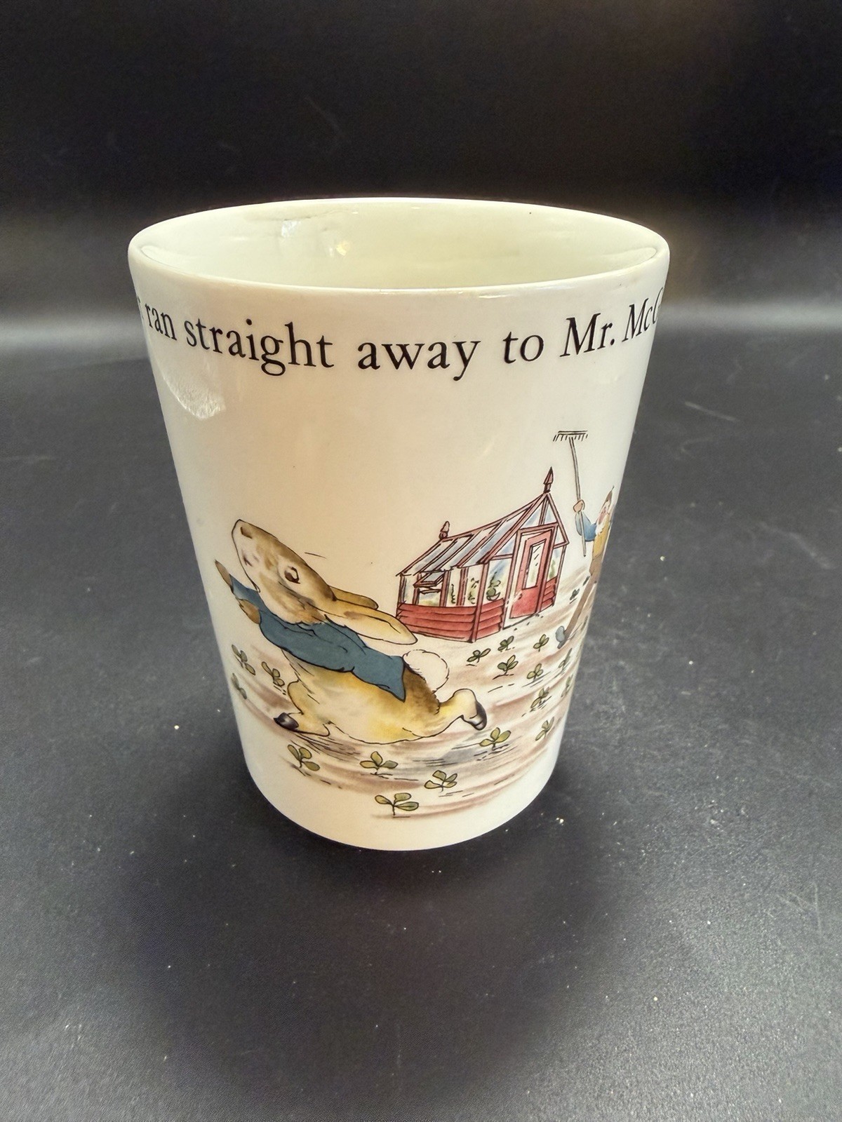 Peter Rabbit Wedgewood of Etruria & Barlaston Beatrix Potter 4” Tumbler Vintage