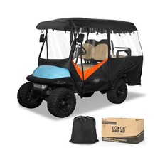 Enclosure Drivable 4 Sided Black Driving Cover Universal Fit Club Car EZGO RX...