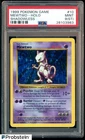 1999 Pokemon Game Shadowless #10 Mewtwo Holo Stain Error PSA 9 (ST) MINT