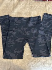 Spanx Leggings Womens Medium M Gray Black Camo Seamless High Waist