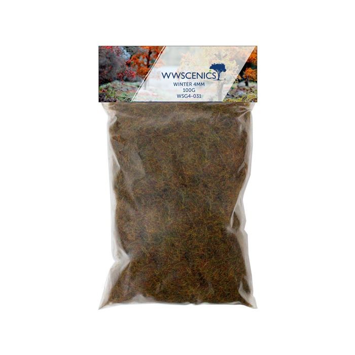 4mm Winter Static Grass - 100g WWScenics WSG4-031