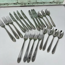 LENOX Stainless 18/10 Flatware Vietnam Glossy MCM Unknown Lot Of 21 Pieces