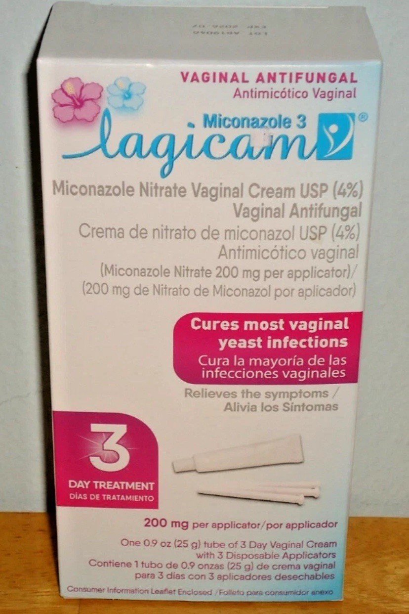 Lagicam 3-Day Miconazole Nitrate Cream for Vaginal Infections & Antifungal Relief