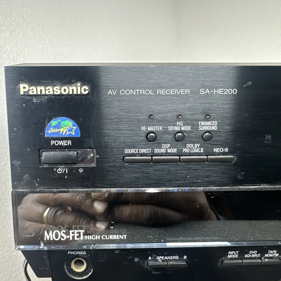 Panasonic SA-HE200 Receiver AV Steuerung getestet und funktionsfähig OHNE FERNBEDIENUNG