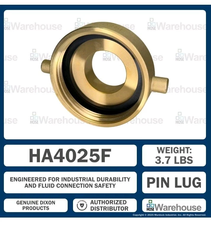 Genuine Dixon HA4025F Hydrant Adapter – 4" FNST × 2½" MNST, Cast Brass - Image 3 of 4