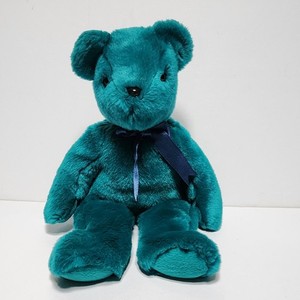 Ty Beanie Buddies Buddy Teddy Green Teal Bear Stuffed Plush 2000 14"