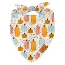 Fall Dog Bandanas Autumn Pumpkins Stars Reversible Triangle 27.5 x 19 Inch Th...