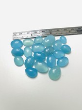 Blue Chalcedony Cabochons, 20 pieces - Assorted Shapes, Sizes, 134 cts
