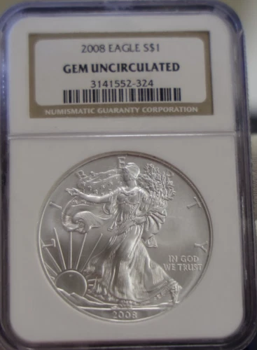 2008 US Silver Eagle $1 NGC Gem Uncirculated