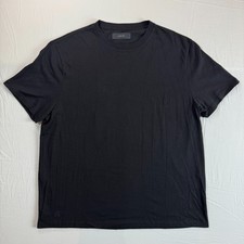 Amiri Black T Shirt Mens XL Made in Italy Embroidered Logo Hem Luxury Basic