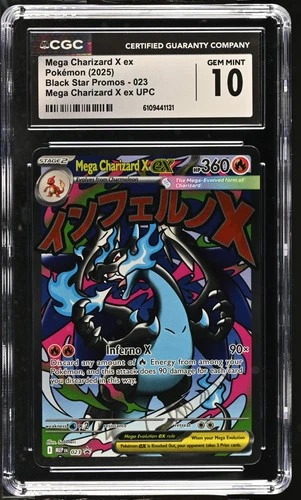 Pokemon TCG Mega Charizard X Ex UPC Black Star Promos 023 Gem Mint CGC 10