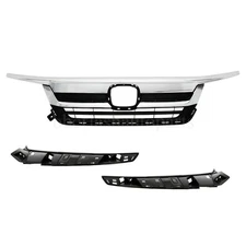 Front Upper Grille Grill Fit For 2019 2020 2021 Honda Pilot With Molding Trim