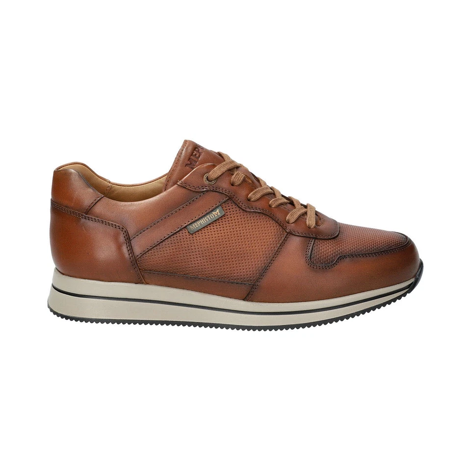 Mephisto Gerome Chaussures Homme En Cuir Marron, Semelle Ferme, Lacets - Photo 1/1