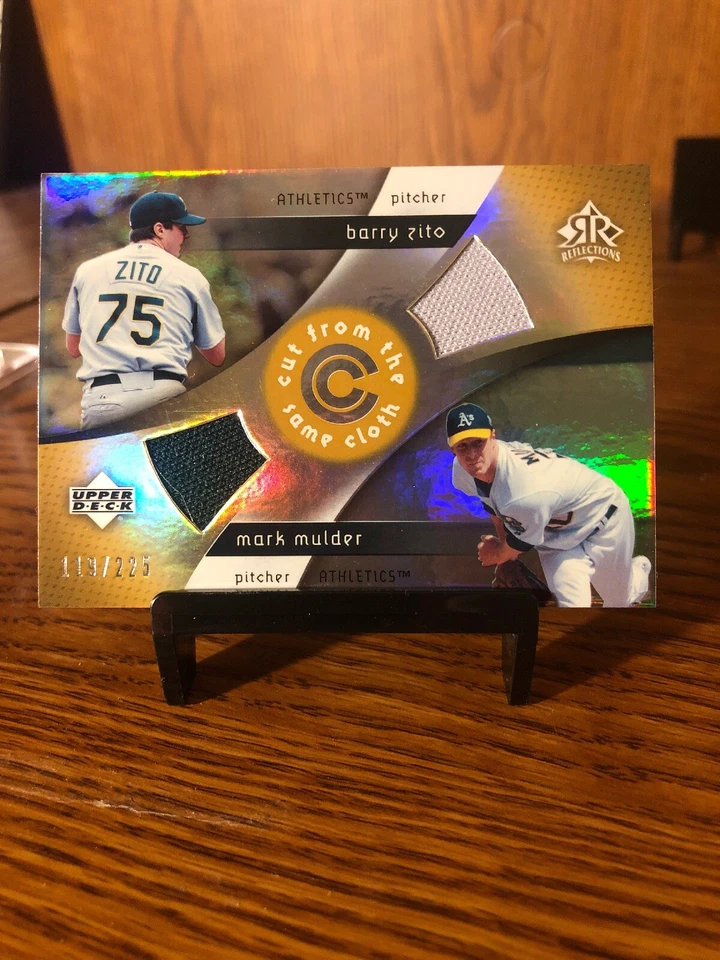 2005 Upper Deck Cut From The Same Cloth CC-ZM /225 Zito And Mulder Oakland A’s - Image 3 of 4
