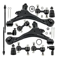 For 2001-2005 Honda Civic 12Pcs New Front Lower Control Arms Sway Bars Tie Rods
