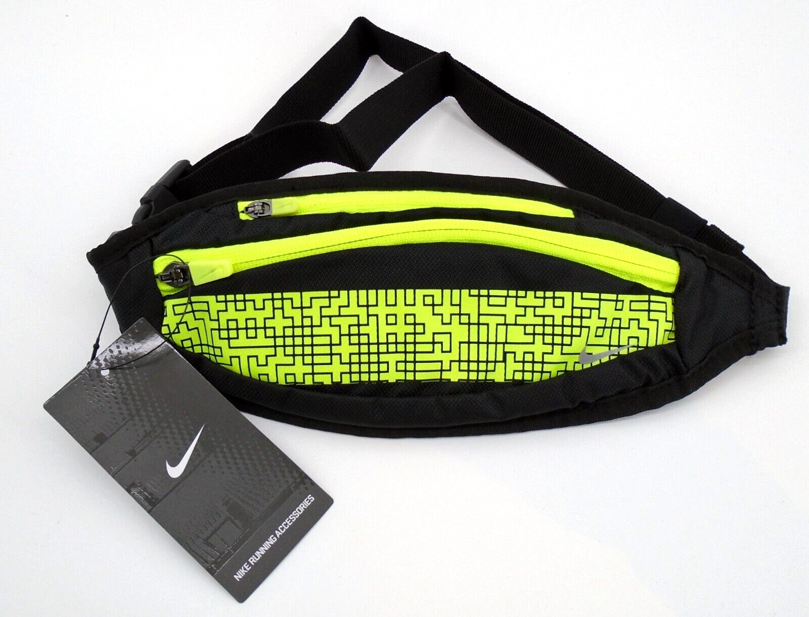 Nike Waist Pack Adult Small Capacity Running Black/Volt/Silver